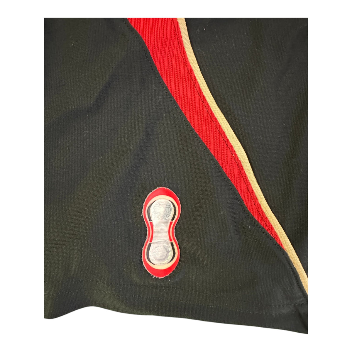 Dettaglio patch adidas interna maglia AC Milan Third 2006-07 – bordatura dorata