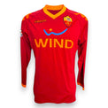 Maglia AS Roma Home 2009-10 Player Issued Kappa – sponsor Wind – colletto arancione lupetto – Alessio Cerci manica lunga