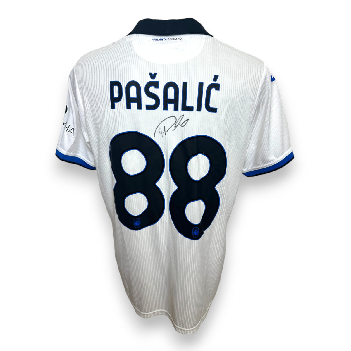 Retro maglia Atalanta Away 2021-22 nameset PAŠALIĆ numero 88 con autografo originale a pennarello nero
