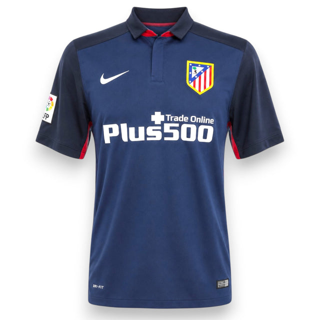 Maglia Atlético Madrid Away 2015-16 Carrasco Nike blu navy – sponsor Plus500 stemma Atlético e patch LFP