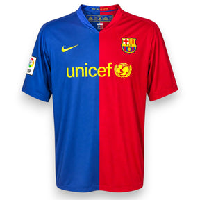 Maglia Barcellona Home 2008-09 Puyol Nike blaugrana half-and-half – sponsor unicef stemma FCB e patch LFP