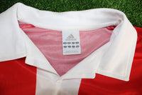 Colletto bianco a polo maglia Benfica Home 2003-04 adidas – etichetta taglia XL Made in Portugal – store