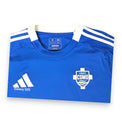 Dettaglio collo maglia Como 1907 Home 2024-25 Adidas – stemma club e taglia M