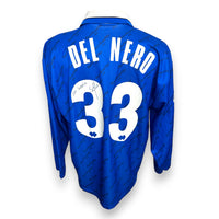 Retro maglia Empoli Home 1999-2000 nameset DEL NERO numero 33 con autografo e dedica