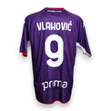 Maglia Fiorentina Home 2021/22 Kappa viola con fascia bianca Mediacom e giglio storico – fronte