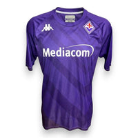 Maglia Fiorentina Home 2022/23 Kappa versione Authentic Gara con sponsor Mediacom e nuovo stemma – fronte