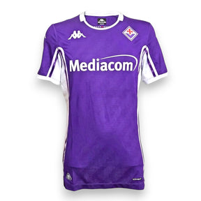 Maglia Fiorentina Home 2025/26 Kappa viola con inserti bianchi e sponsor Mediacom – fronte