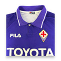 Dettaglio colletto e stemma giglio Fiorentina maglia Home 1999-00 – Fila