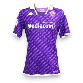Maglia Fiorentina Home 2023-24 Store Davide Faraoni – Kappa – sponsor Mediacom – design gigli effetto DNA