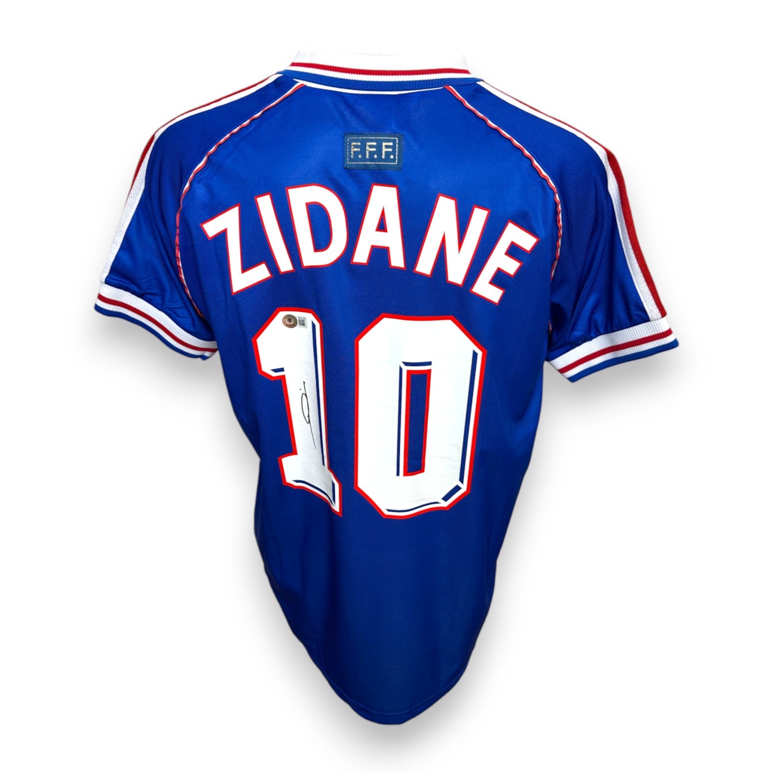 Retro maglia Francia 1998 numero 10 Zidane autografato – replica certificata