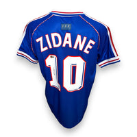Retro maglia Francia 1998 numero 10 Zidane autografato – replica certificata