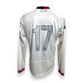 Retro maglia Genoa Away 2008/09 Asics con numero 17 ufficiale sbiadito e scritta Genoa Cfc