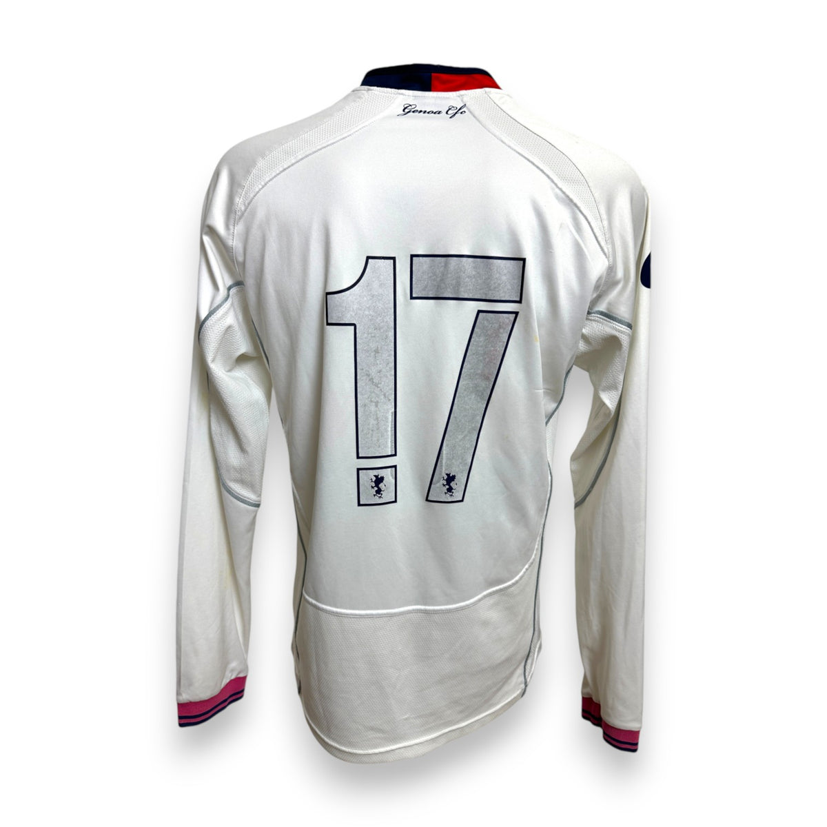 Retro maglia Genoa Away 2008/09 Asics con numero 17 ufficiale sbiadito e scritta Genoa Cfc