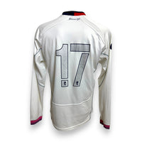 Retro maglia Genoa Away 2008/09 Asics con numero 17 ufficiale sbiadito e scritta Genoa Cfc