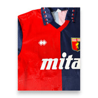 Logo Erreà e sponsor Mita maglia Genoa 1991/92 – tessuto jacquard vintage