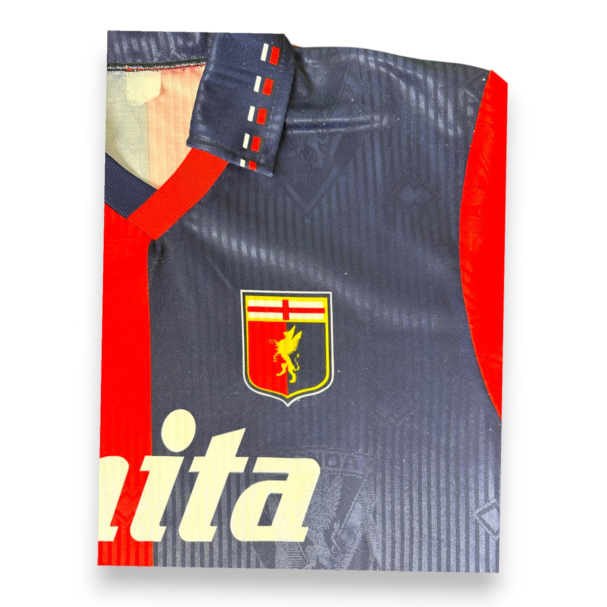 Stemma Genoa con grifone e croce di San Giorgio – maglia Home 1991/92 Erreà
