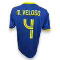 Retro maglia Hellas Verona Veloso numero 4 – autografo originale pennarello nero – Macron
