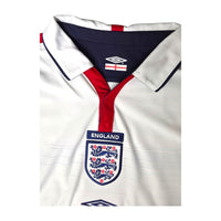 Colletto polo maglia Inghilterra 2003-05 Umbro – interno navy e stemma Three Lions ENGLAND