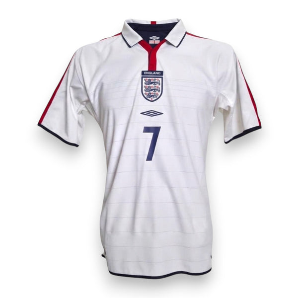 Maglia Inghilterra Home 2003/05 – Beckham – N.7 – Vintage Store – Umbro – Nome e Numero Replica