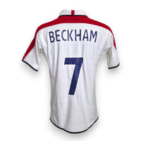 Retro maglia Inghilterra 2003-05 numero 7 Beckham Vintage Umbro – nome e numero replica stile commerciale