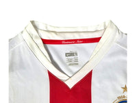 Colletto a V della maglia Inter 2007/08 con scritta Centenario Inter ed etichetta Nike Fit Dry taglia L