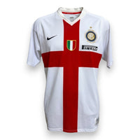 Maglia Inter Away 2007/08 del Centenario Nike originale con croce di San Giorgio e sponsor Pirelli – fronte