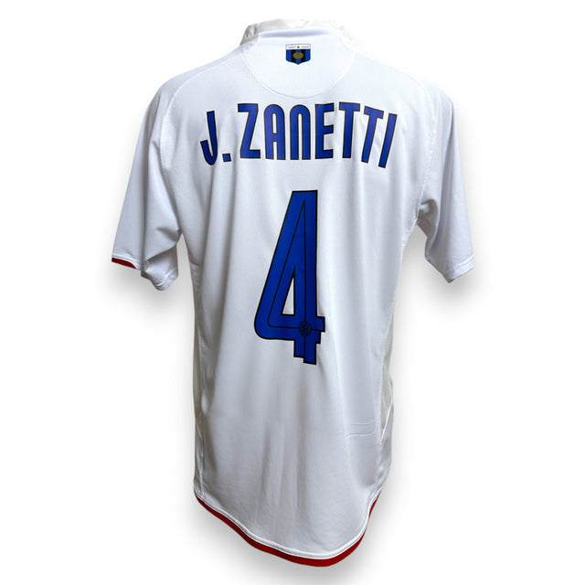 Retro maglia Inter Away 2007/08 Nike con nameset originale J.Zanetti numero 4 e scudetto 1908-2008