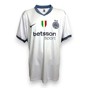 Maglia Inter Away 2024-25 bianca autografata Stefan de Vrij numero 6 – Nike – sponsor Betsson Sport – seconda stella