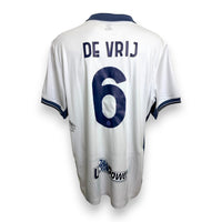 Retro maglia Inter Away 2024-25 numero 6 DE VRIJ con autografo originale a pennarello argento – COA incluso