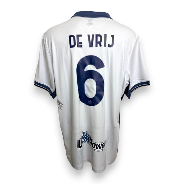 Retro maglia Inter Away 2024-25 numero 6 DE VRIJ con autografo originale a pennarello argento – COA incluso