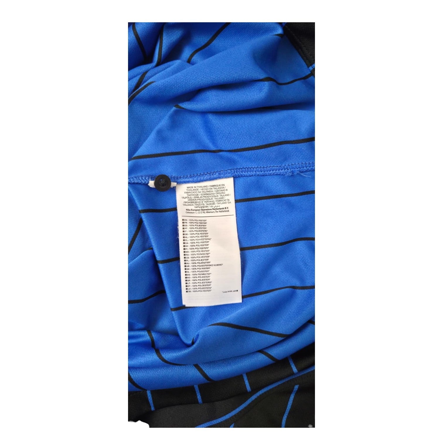 Etichetta interna maglia Inter Home 2014-15 Nike – taglia XL – Made in Thailand – 100% poliestere