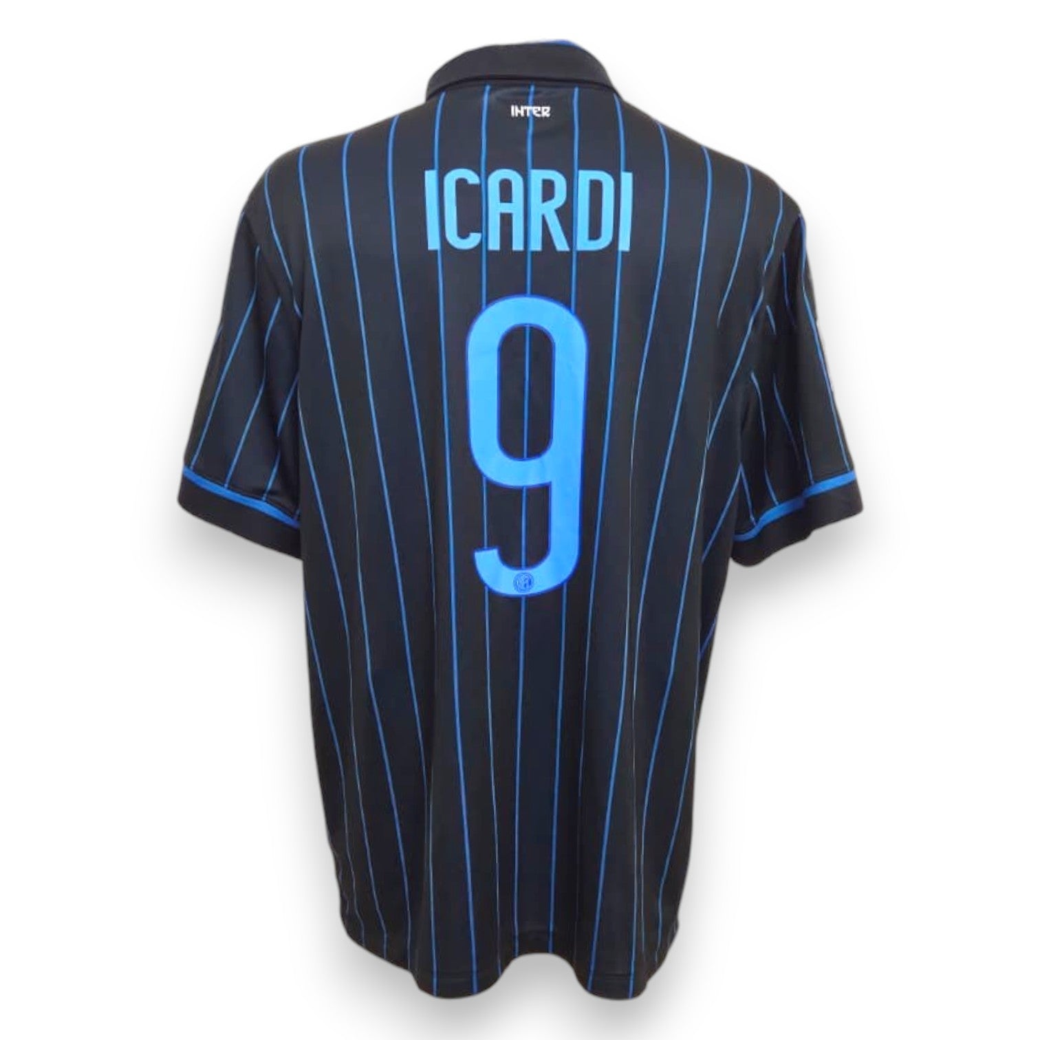 Retro maglia Inter Home 2014-15 numero 9 Icardi – nameset azzurro – scritta Inter sulla nuca