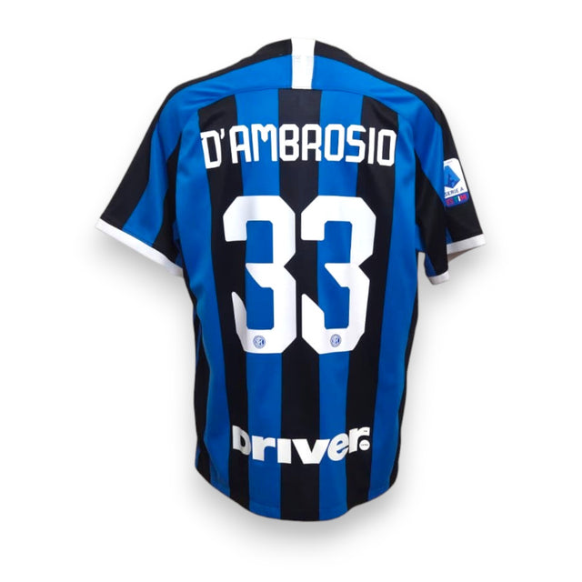 Retro maglia Inter Home 2019-20 numero 33 D'Ambrosio – sponsor Driver – patch Lega Serie A 1929-2019