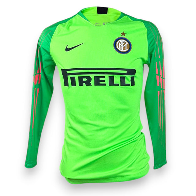 Maglia Inter Portiere GK 2018-19 Handanovic autografata – Nike verde fluo manica lunga – sponsor Pirelli – condizioni Excellent