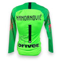 Retro maglia Inter Portiere 2018-19 numero 1 Handanovic autografata originale pennarello nero – sponsor Driver – COA Associazione Autografia incluso
