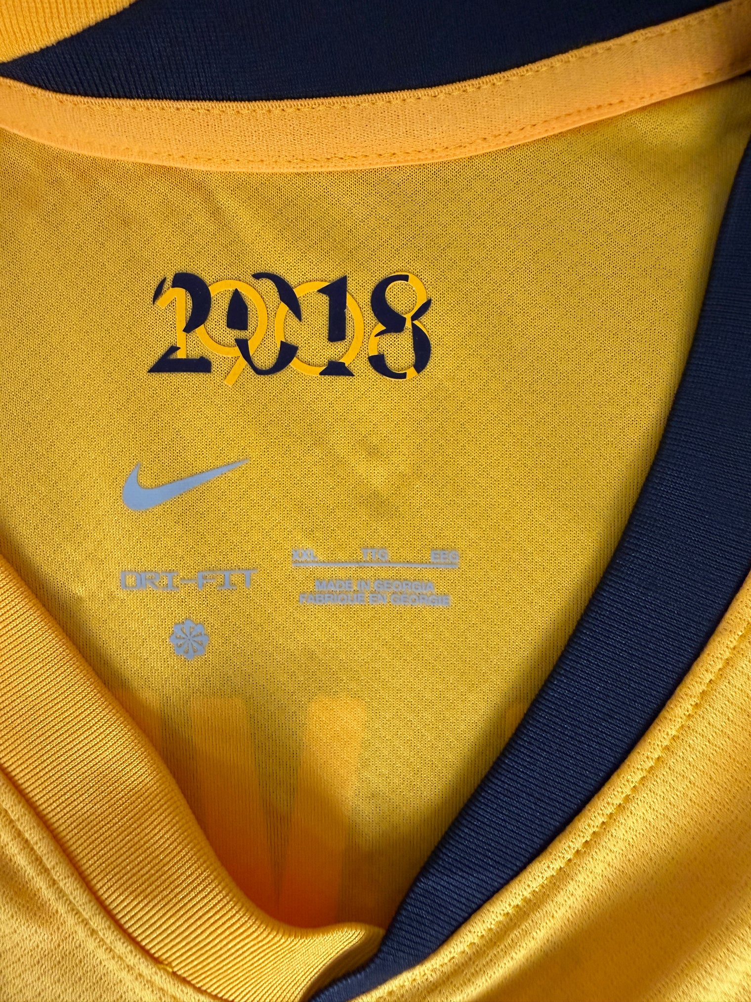 Retrocolletto interno maglia Inter Third 2024-25 grafica 2018 Nike Dri-FIT Made in Georgia