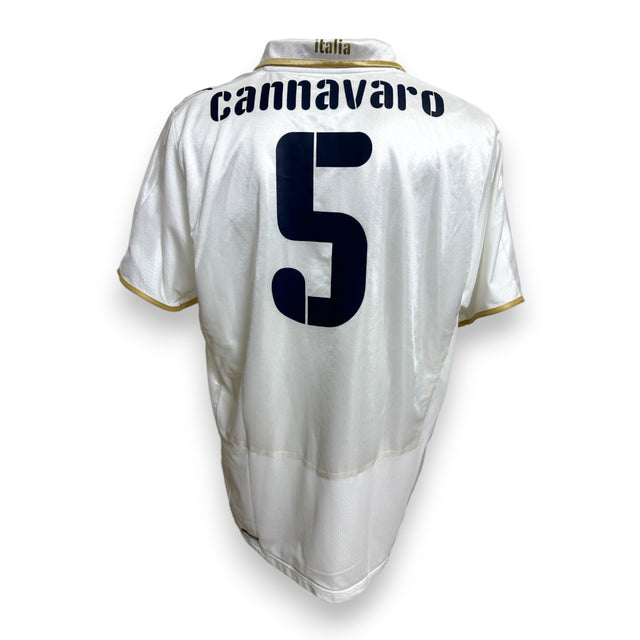 Retro maglia Italia Away 2008 Puma con nameset originale Cannavaro numero 5 e scritta italia dorata