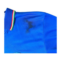 Dettaglio difetto spalla destra maglia Italia Home 1988/90 Diadora – macchia scura sul fronte
