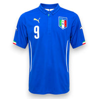 Maglia Italia Home 2014 numero 9 Puma – stemma FIGC quattro stelle – Store Mondiali Brasile 2014 condizioni Excellent