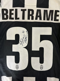 Dettaglio nameset BELTRAME e numero 35 su maglia Juventus 2012-13