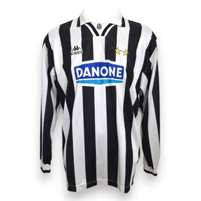 Maglia Juventus Home 1994-95 numero 10 Kappa – strisce bianconere sponsor Danone maniche lunghe – Vintage Serie A condizioni Excellent
