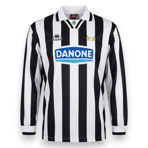 Maglia Juventus Home 1994-95 numero 10 Kappa – strisce bianconere sponsor Danone maniche lunghe – Vintage Serie A condizioni Excellent