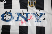 Autografo originale Zoran Mirković pennarello rosso sullo sponsor Sony maglia Juventus 1999/2000 – grafica screpolata dal tempo certificato COA incluso