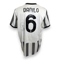 Retro maglia Juventus Home 2022-23 numero 6 DANILO con autografo originale a pennarello nero – COA incluso