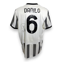 Retro maglia Juventus Home 2022-23 numero 6 DANILO con autografo originale a pennarello nero – COA incluso