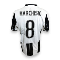 Retro maglia Juventus Home 2016-17 numero 8 Marchisio con autografo originale a pennarello nero – COA incluso