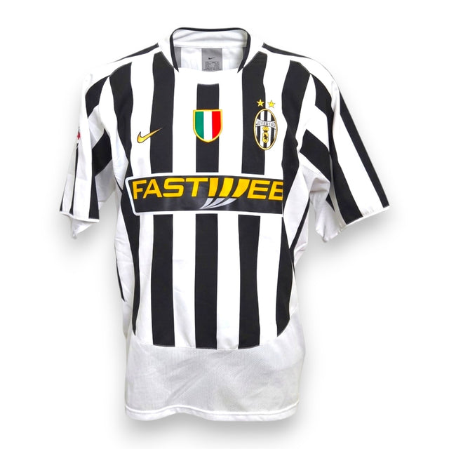 Maglia Juventus Home 2003-04 numero 11 Nike – strisce bianconere sponsor Fastweb scudetto oro – Vintage Serie A