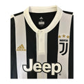 Dettaglio colletto e stemma Juventus maglia Home 2017-18 – Adidas Climacool – tre stelle oro