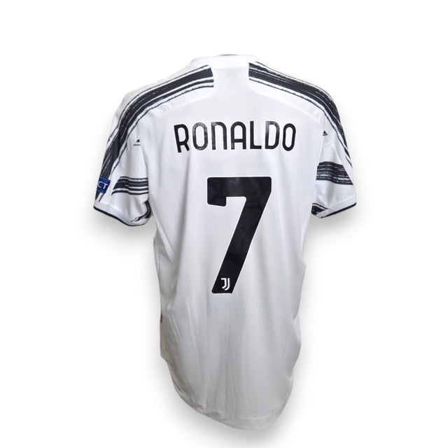 Retro maglia Juventus Home 2020-21 numero 7 Ronaldo Player Issued – stampa nera Adidas