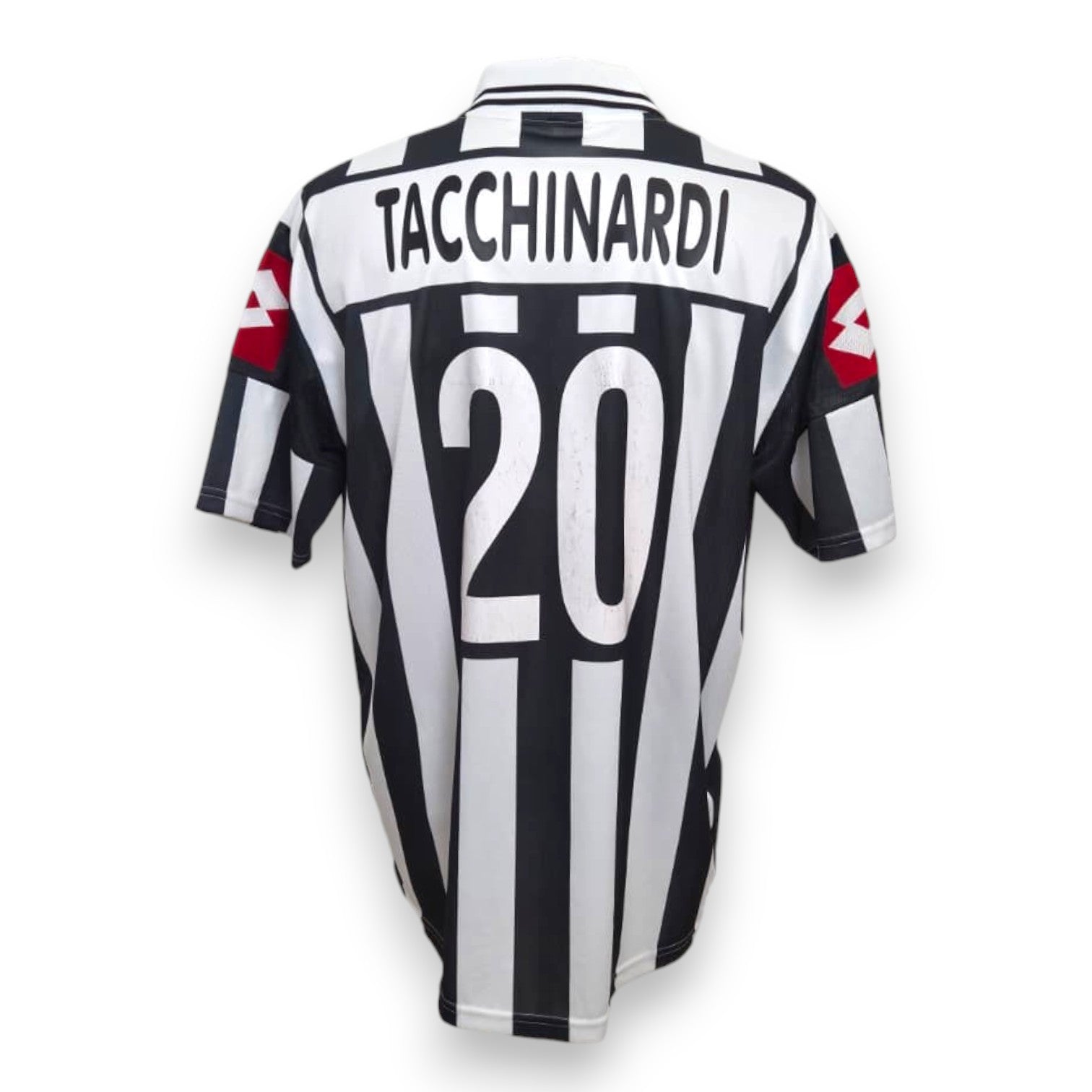 Retro maglia Juventus Home 2001-02 Tacchinardi numero 20 – lieve usura del numero – maglia Vintage Lotto Serie A